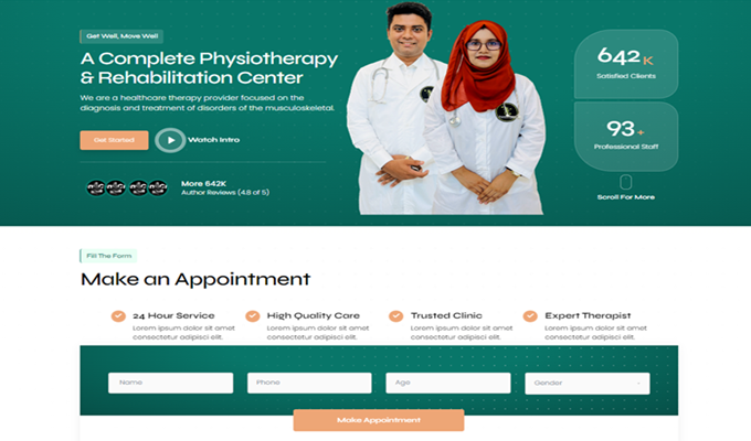 Physiotherapy Clinic Website